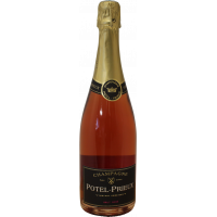 Photographie d'une bouteille de Champagne Potel Prieux Brut Rosé 75cl