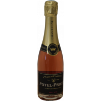 Photographie d'une bouteille de Champagne Potel Prieux Brut Rosé 37.5CL