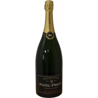 Photographie d'une bouteille de Magnum Champagne Potel Prieux Brut 1.5L