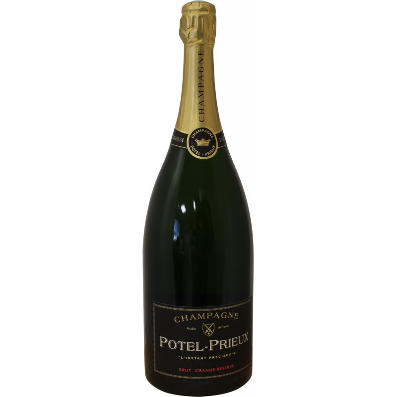 Photographie d'une bouteille de Magnum Champagne Potel Prieux Brut 1.5L