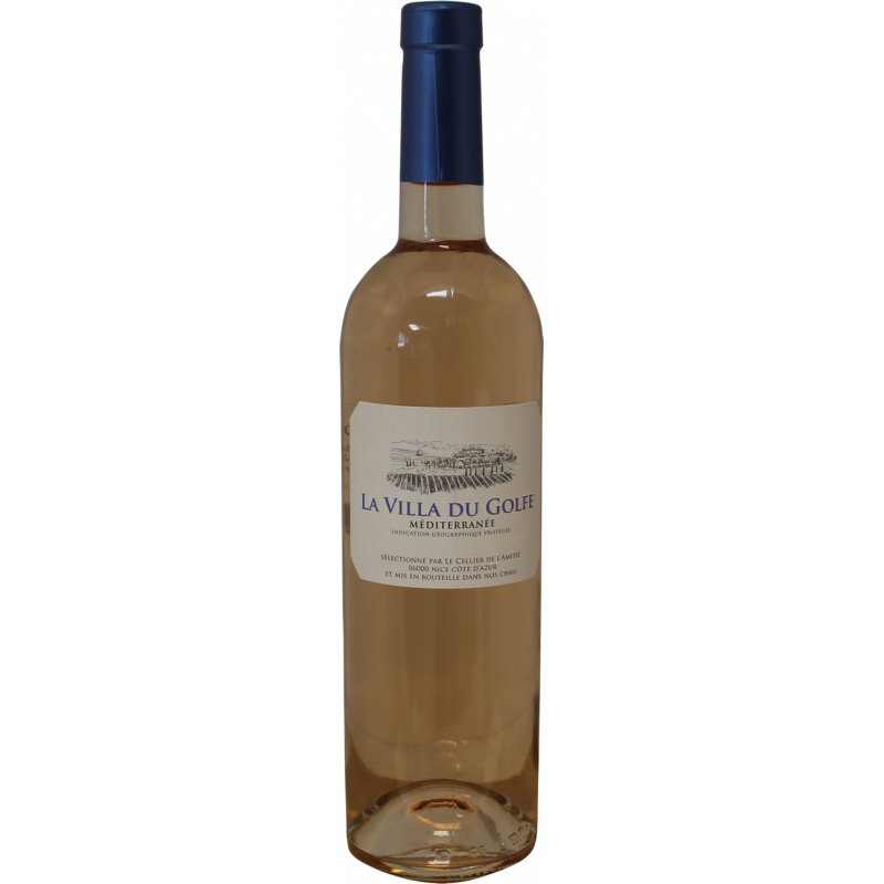 Photographie d'une bouteille de vin rosé La Villa du Golfe IGP Rosé 75cl