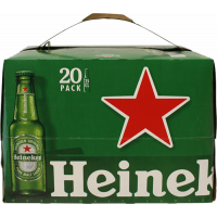 Photographie d'une bouteille de bière Heineken 20x25cl