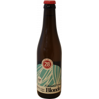 Photographie d'une bouteille de bière Caulier 28 Blonde sans gluten 33cl