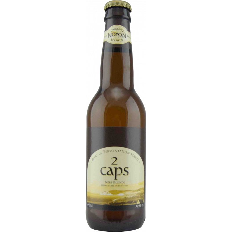 Photographie d'une bouteille de bière 2 Caps 33cl