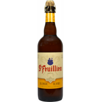 Photographie d'une bouteille de bière St Feuillien Blonde 75cl