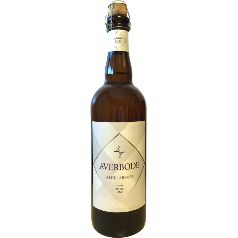 Photographie d'une bouteille de bière Averbode Blonde 75cl