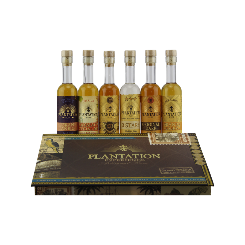 Photographie d'une bouteille de coffret rhum plantation experience 6x10 cl 41.03°