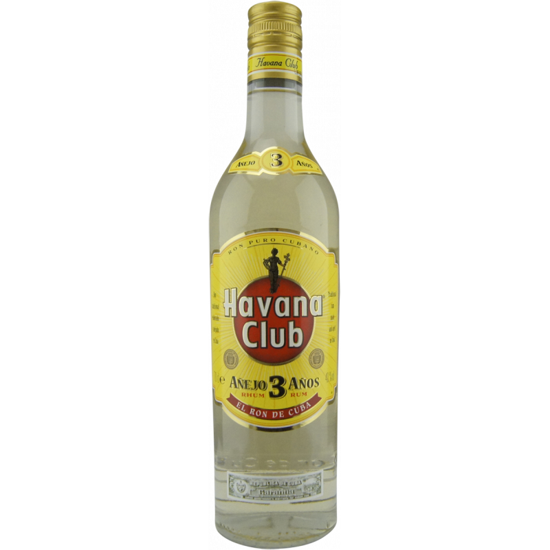 Photographie d'une bouteille de Rhum Havana Club 3 ans