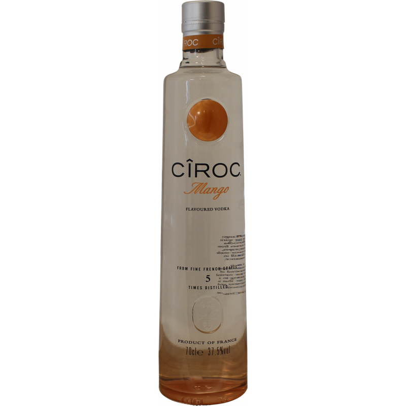 Photographie d'une bouteille de Vodka Ciroc Mango