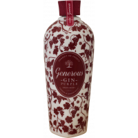 Photographie d'une bouteille de Gin Generous Purple