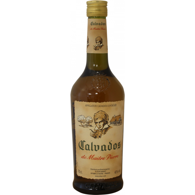 Photographie d'une bouteille de Calvados de Maître Pierre