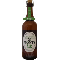 Photographie d'une bouteille de bière 3 Monts BIO Pur Malt 75cl