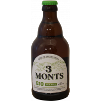 Photographie d'une bouteille de bière 3 Monts BIO Pur Malt 33cl