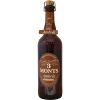 Photographie d'une bouteille de bière 3 Monts Ambrée Malts Spéciaux 75cl
