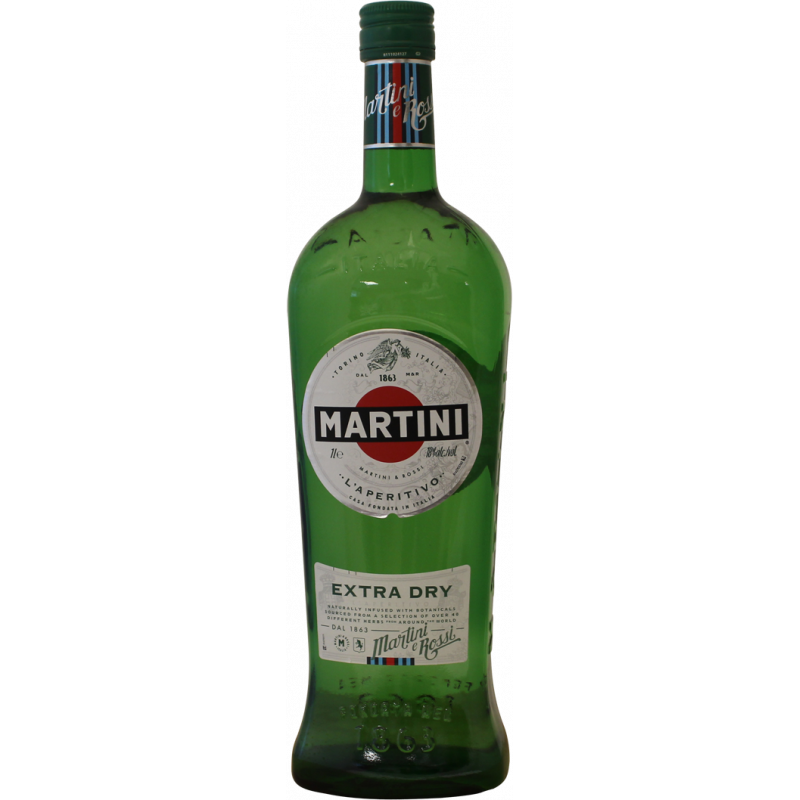 Photographie d'une bouteille de Martini Extra Dry
