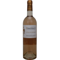Photographie d'une bouteille de vin rosé domaine pontfract cotes de provence aop rose 2021 75 cl