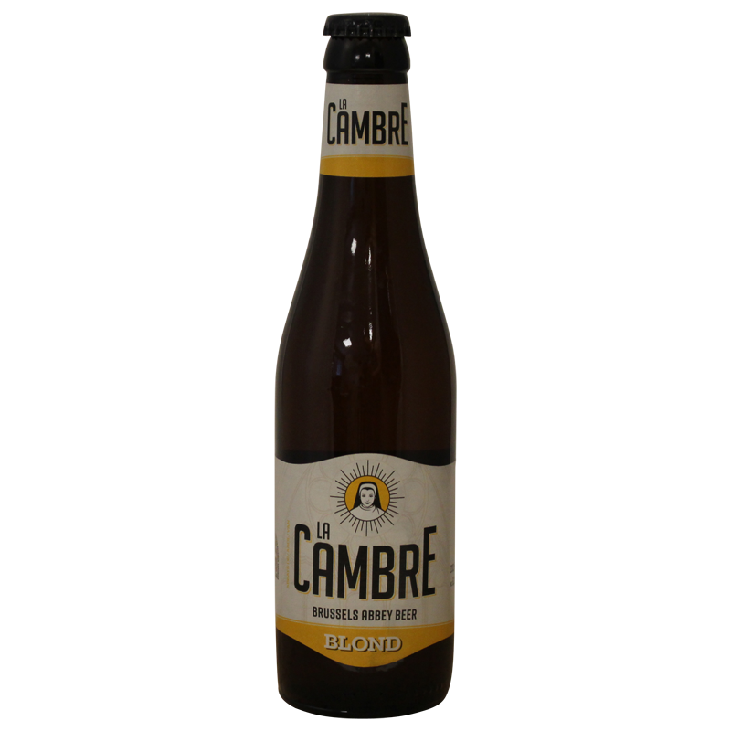 Photographie d'une bouteille de bière La Cambre Blonde 33cl