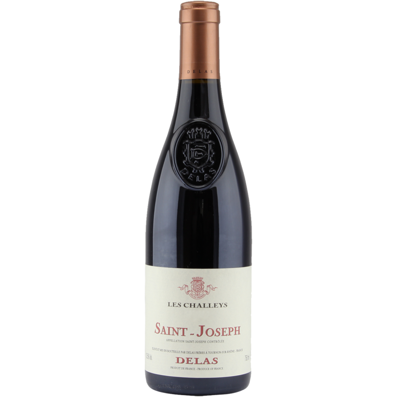 Photographie d'une bouteille de vin rouge SAINT JOSEPH LES CHALLEYES DELAS AOC