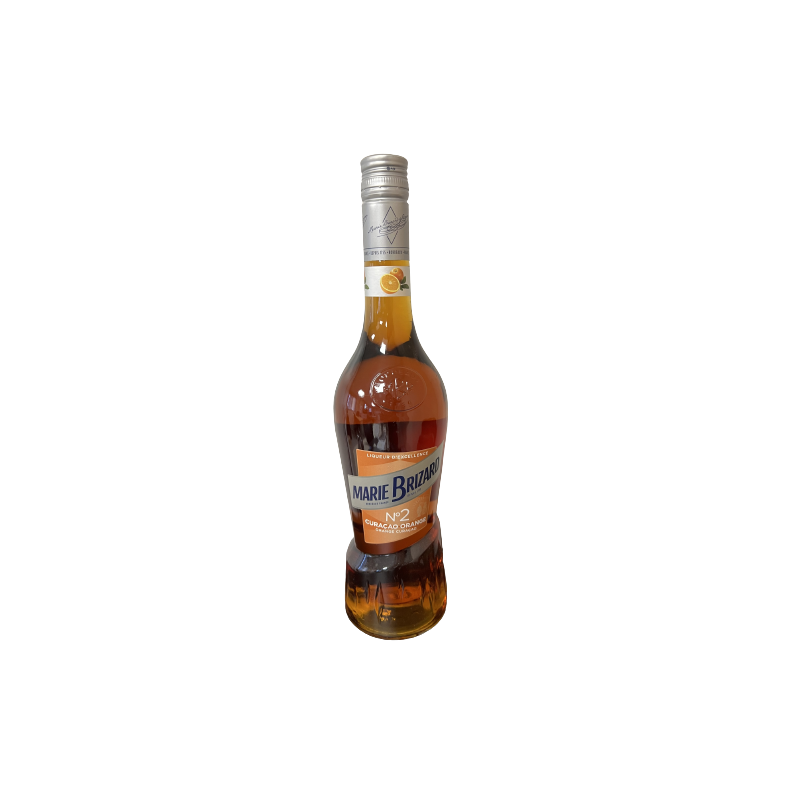 Photographie d'une bouteille de Liqueur de Curaçao Orange Marie Brizard