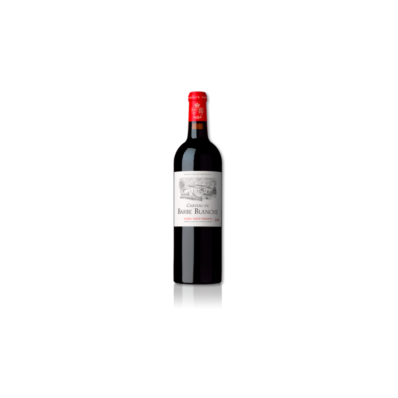 Photographie d'une bouteille de vin rouge CHATEAU BARBE BLANCHE