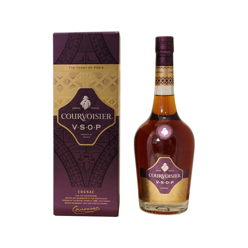 Photographie d'une bouteille de Cognac Courvoisier VSOP