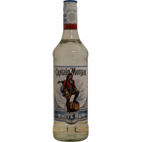 Photographie d'une bouteille de Rhum Captain Morgan Caribbean White