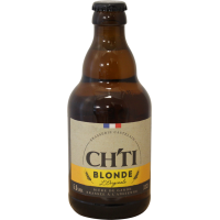 Photographie d'une bouteille de bière Ch'ti Blonde 33cl