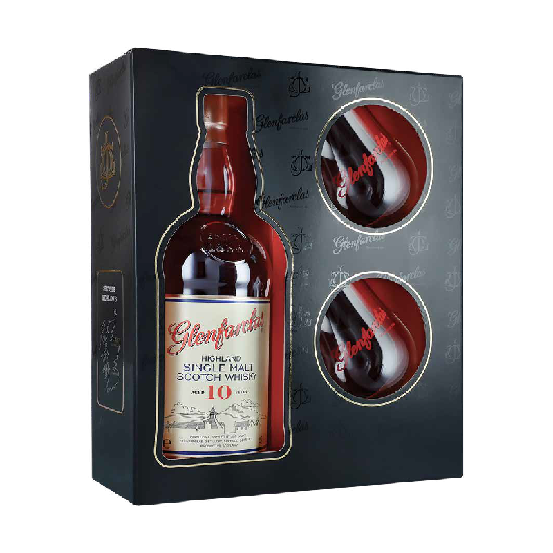 Photographie d'une bouteille de Coffret Whisky Glenfarclas 10 ans