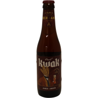 Photographie d'une bouteille de bière Kwak Ambrée 33cl