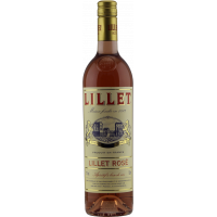 Photographie d'une bouteille de Lillet Rosé