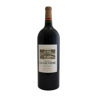Photographie d'une bouteille de vin rouge chateau la louviere aoc rouge 2015 1.5 l