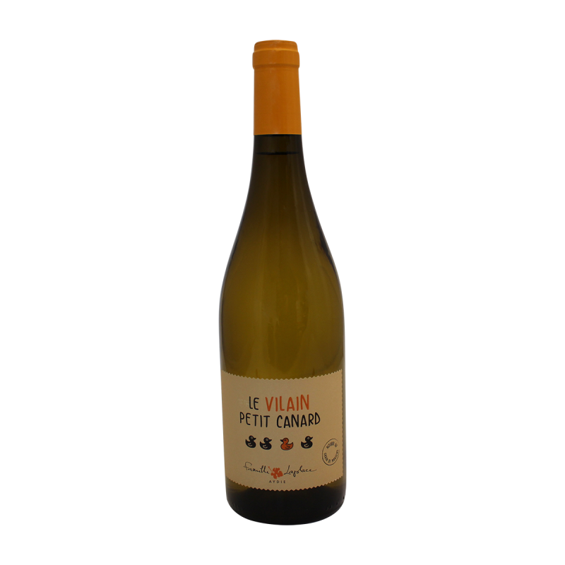 Photographie d'une bouteille de vin blanc le vilain petit canard famille laplace blanc 75 cl