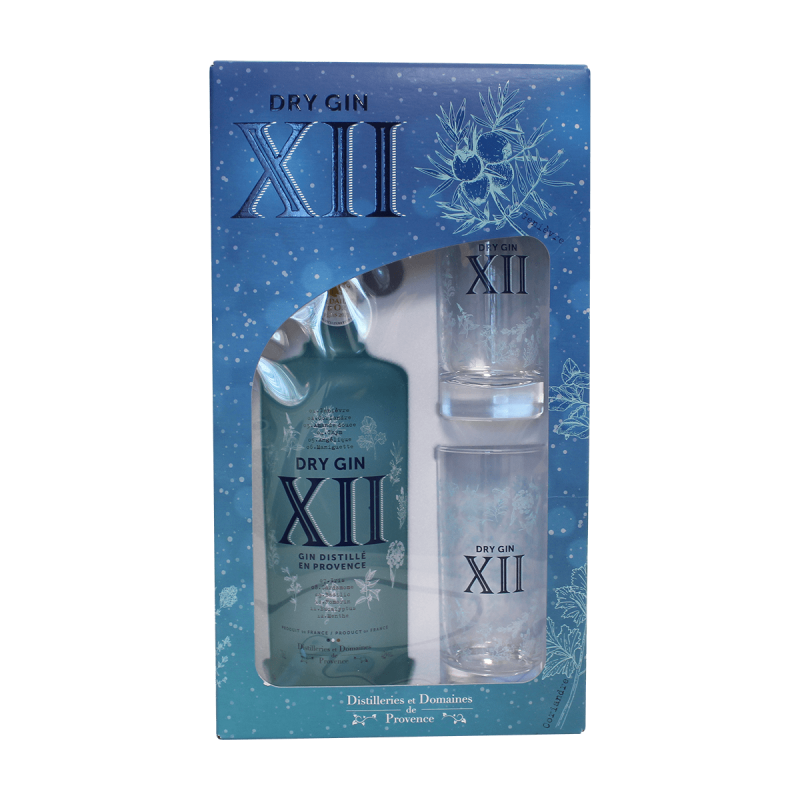Photographie d'une bouteille de Coffret Gin XII Dry Gin