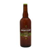 Photographie d'une bouteille de bière anosteke blonde