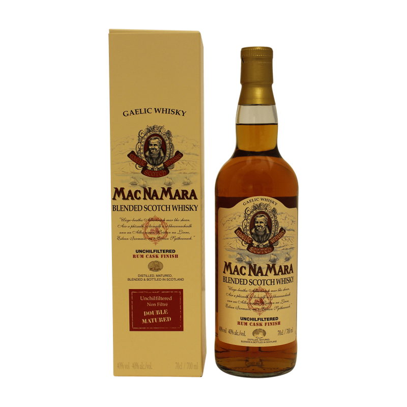 Photographie d'une bouteille de Whisky Mac Namara Rum Cask Finish