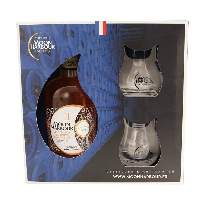 Photographie d'une bouteille de Coffret Whisky Moon Harbour Dock 1