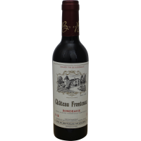 Photographie d'une bouteille de vin rouge chateau frontenac