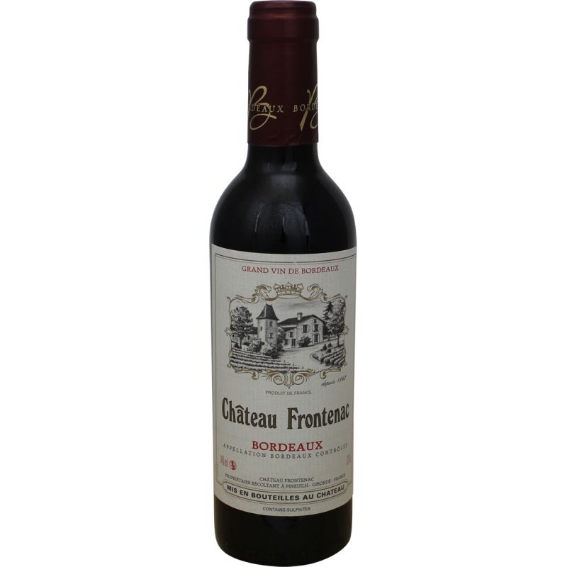 Photographie d'une bouteille de vin rouge CHATEAU FRONTENAC