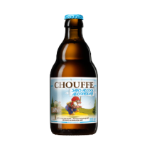 Photographie d'une bouteille de bière La Chouffe sans alcool 33cl