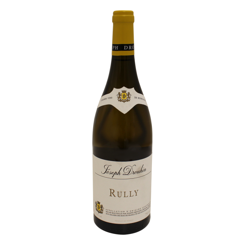 Photographie d'une bouteille de vin blanc rully drouhin aoc blanc 2018 75 cl