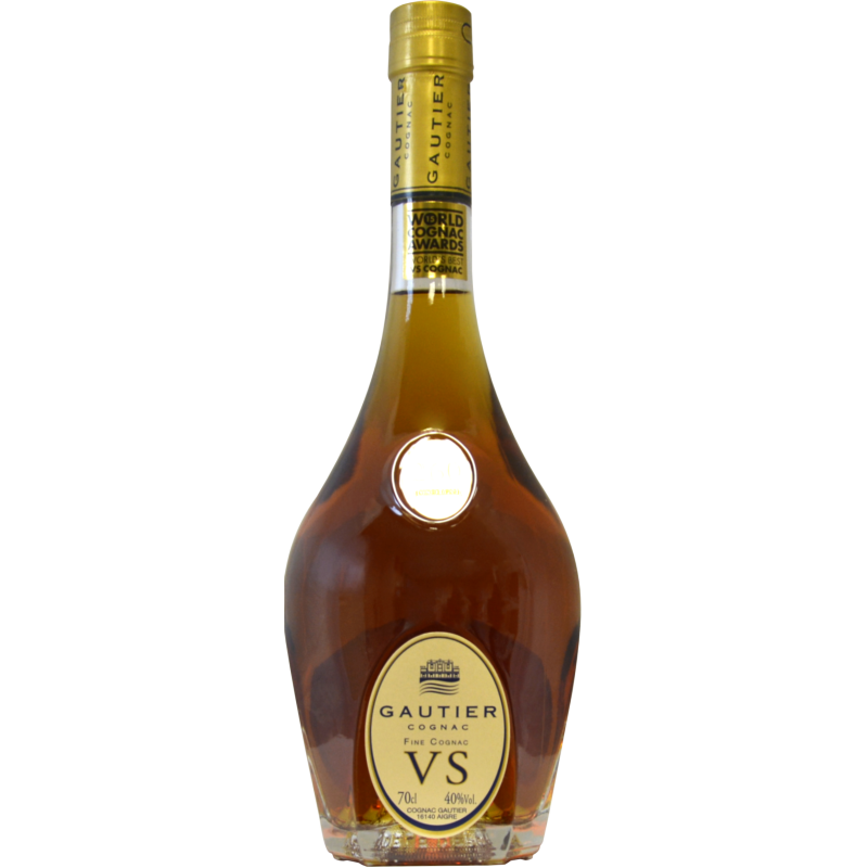Photographie d'une bouteille de Cognac Gautier VS