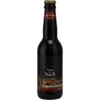 Photographie d'une bouteille de bière Noire de Slack 33cl