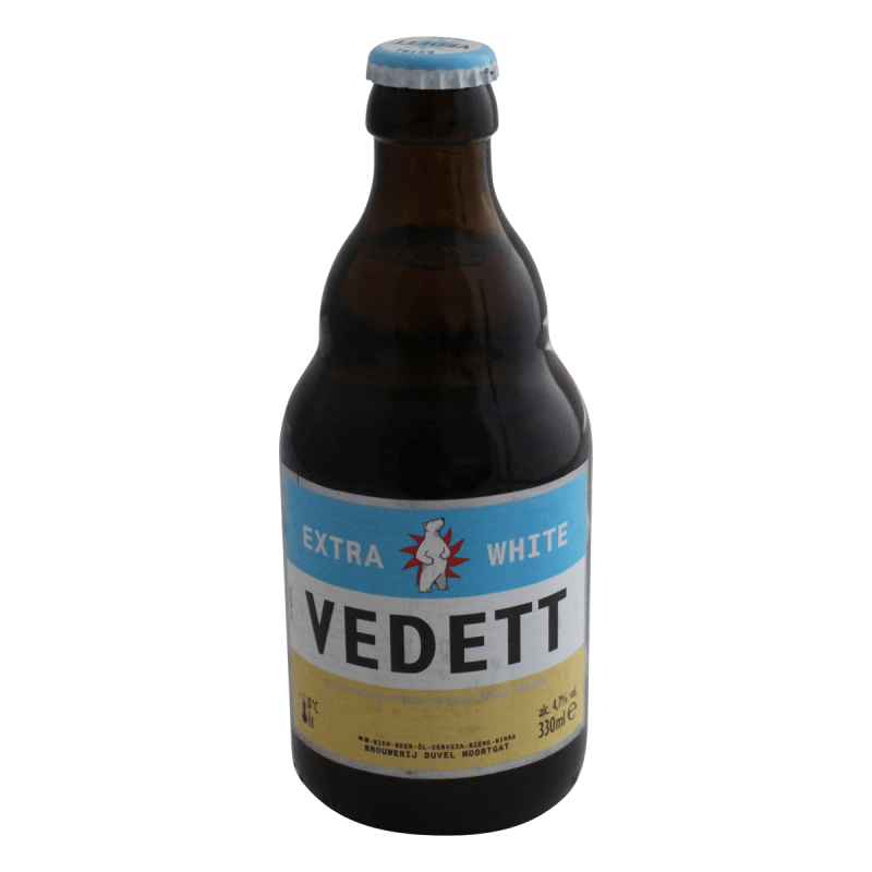 Photographie d'une bouteille de bière Vedett Extra White 33cl