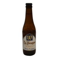Photographie d'une bouteille de bière la trappe white trappist 33cl