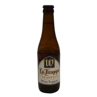 Photographie d'une bouteille de bière La Trappe White Trappist 33cl