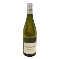 Photographie d'une bouteille de vin blanc les pierres blanches chardonnay igp d'oc blanc 75 cl