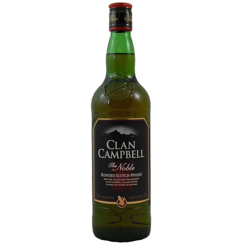 Photographie d'une bouteille de Whisky Clan Campbell