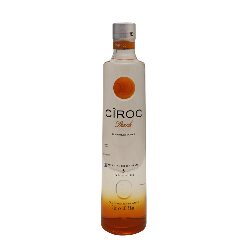 Photographie d'une bouteille de Vodka Ciroc Peach