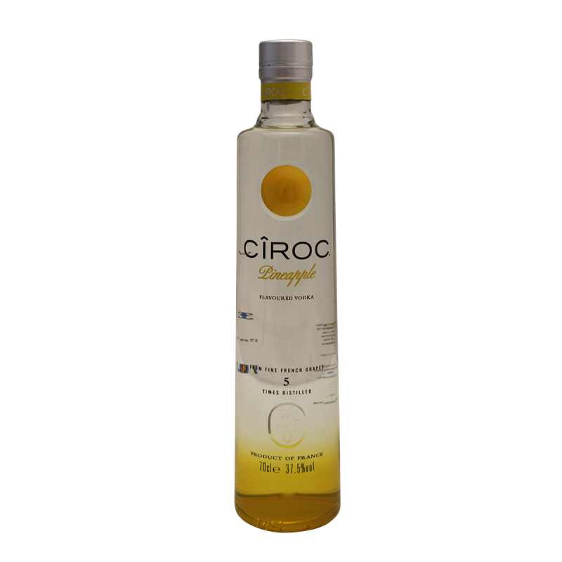 Photographie d'une bouteille de Vodka Ciroc Pineapple