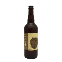 Photographie d'une bouteille de bière brasserie rabelle triple 75cl